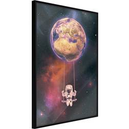 Artgeist med ramme The Whole World is a Playground Guld 40x60 Plakat