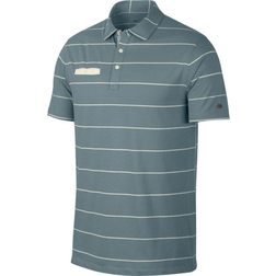 NIKE Player Striped Polo T-Shirt - Grey