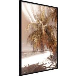 Artgeist med ramme Paradise in Sepia Sort 30x45 Plakat