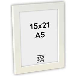 Ramme White Wood Glossy 15x21 cm (A5) Ramme