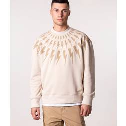 Neil Barrett Mens Thunderbolt Sweater Beige