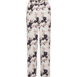 Calvin Klein Women's Blurred Flower Print Wide Leg Trousers