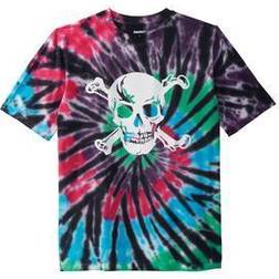 Men's Big & Tall Tie-Dye Graphic Tee by KingSize in Skull Tie Dye (Size 6XL)