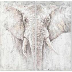 Dkd Home Decor Elephant Colonial Billede 120x120cm 2stk