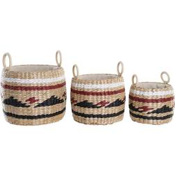 Dkd Home Decor "Korg set Kolonial Fibrer (30 x 30 x 25 cm) Korg 30cm