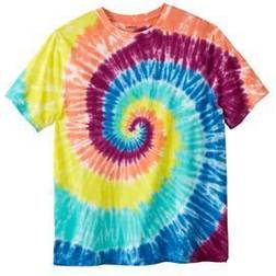 Men's Big & Tall Lightweight Tie-Dye Crewneck Tee by KingSize in Tie Dye (Size 4XL)