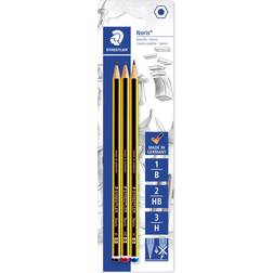 Staedtler NORIS Blyant B HB H 3 assorterede stk. 100% PEFC