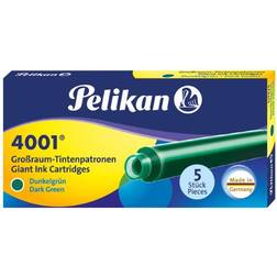 Pelikan 4001 Fountain Pen Ink Cartridges Refills Dark Green Giant