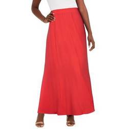 Jessica London Plus Women's Travel Knit Maxi Skirt in (Size 22/24) Wrinkle Resistant Pull-On Stretch Knit