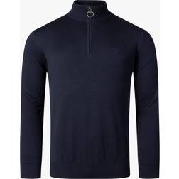 Barbour Half Zip Knit Jumper Grey