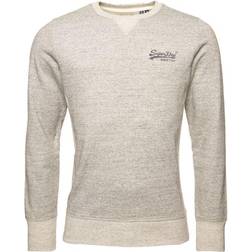 Superdry Mens Label Interest Crew Sweatshirt Cotton