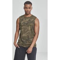 Urban Classics Kamouflage Tank top (Olive Camo, 2XL)