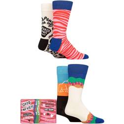 Happy Socks WWF 4-Pack Gift Set - Orange/Pink/Blue/Green/Black