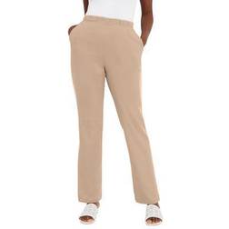 Jessica London Plus Women's Soft Ease Pant in New Khaki (Size 30/32)