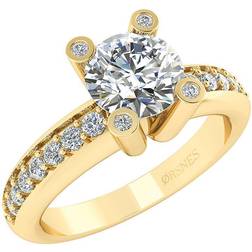 Smykkekæden Ring - Gold/Diamonds
