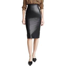 Commando Faux Leather Midi Skirt - Black