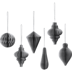 Broste Copenhagen Christmas mix 6-pack Silver Christmas Tree Ornament 6pcs