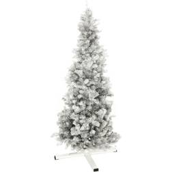 Europalms Fir tree FUTURA, silver metallic, 180cm Juletræ