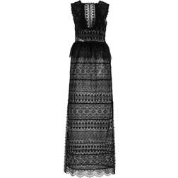 Ulla Johnson Lace Silk-Trim Maxi Dress - Black
