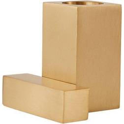 OYOY Square Massiv Messing Børstet Messing One Size Lysestage