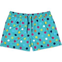 Happy Socks Big Dot Swim Shorts - Yellow Pink/Light Blue/Black