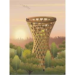 Vissevasse Forest Tower Plakat 15x21cm