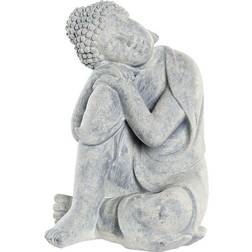 Dkd Home Decor Dekorativ Buddha Harpiks Lysegrå (18 x 14 x 23 cm) Dekorationsfigur