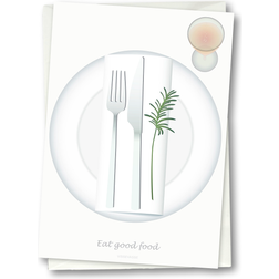 Vissevasse Køb Eat Good Food Grußkarte, 10,5x15cm hos inwohn.dk Plakat