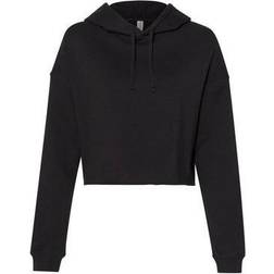 B26576507 Womens Lightweight Cropped Hooded Sweatshirt