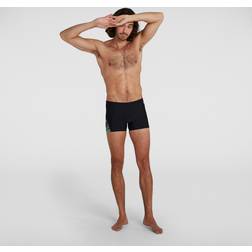 Speedo Costume da Bagno Uomo Allover V-Cut Aquashort - Nero