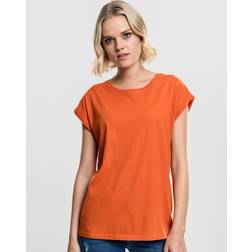 Urban Classics Ladies Extended Shoulder Tee (Blood Orange, 2XL)