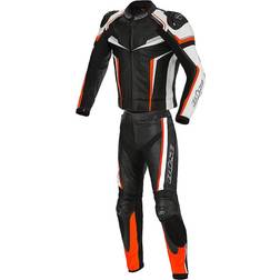 Büse Mille Two Piece Motorcycle Leather Suit, black-white-orange