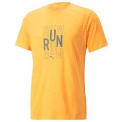 Puma Run Logo Ss Tee Sun Stream - Male