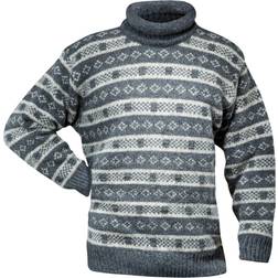 Devold Alnes Wool Roll Neck - Anthracite/Grey Melange