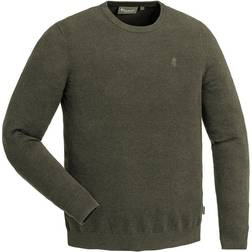 Pinewood Värnamo Crewneck Knitted Sweater - Green Melange