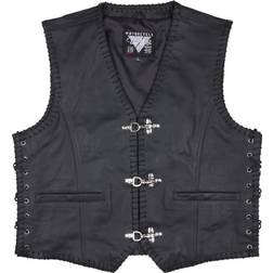 Modeka Badlands Motorcycle Leather Vest, black