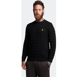 Lyle & Scott Argyle Crew Neck Jumper Rød