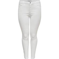 Only Caraugusta HW Skinny Jeans - Vit
