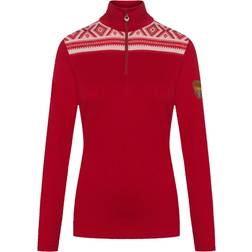 Dale of Norway Cortina Basic Sweater - Raspberry/OffWhite