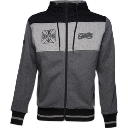 West Coast Choppers Camicia Maniche Corte Rockabilly di West Coast Choppers - 30 Years Anniversary Limited Baseball Jersey - Nero/Bianco