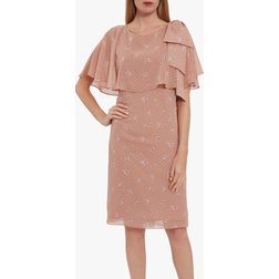 Gina Bacconi Claren Floral Spot Chiffon Dress