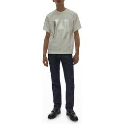 Helmut Lang Silver Tee - Metallic White