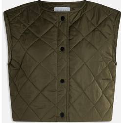 Sisters Point Daisy Short Quilt Vest Khaki