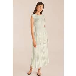 Rebecca Taylor Tiered Midi-Dress Aloe