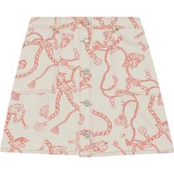 Ganni Mini Denim Skirt - Egret