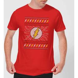 DC Comics Flash Knit Christmas T-Shirt - Rot