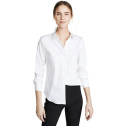 Theory Tenia Luxe Stretch Cotton Top