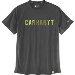 Carhartt Force Flex Block Logo Camiseta - Gris Oscuro