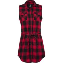 Brandit Gracey Sleeveless Longshirt - Rot/Schwarz/Grau