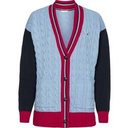 Tommy Jeans Onljade Strickjacke mit Taschen - Grün/Rosa